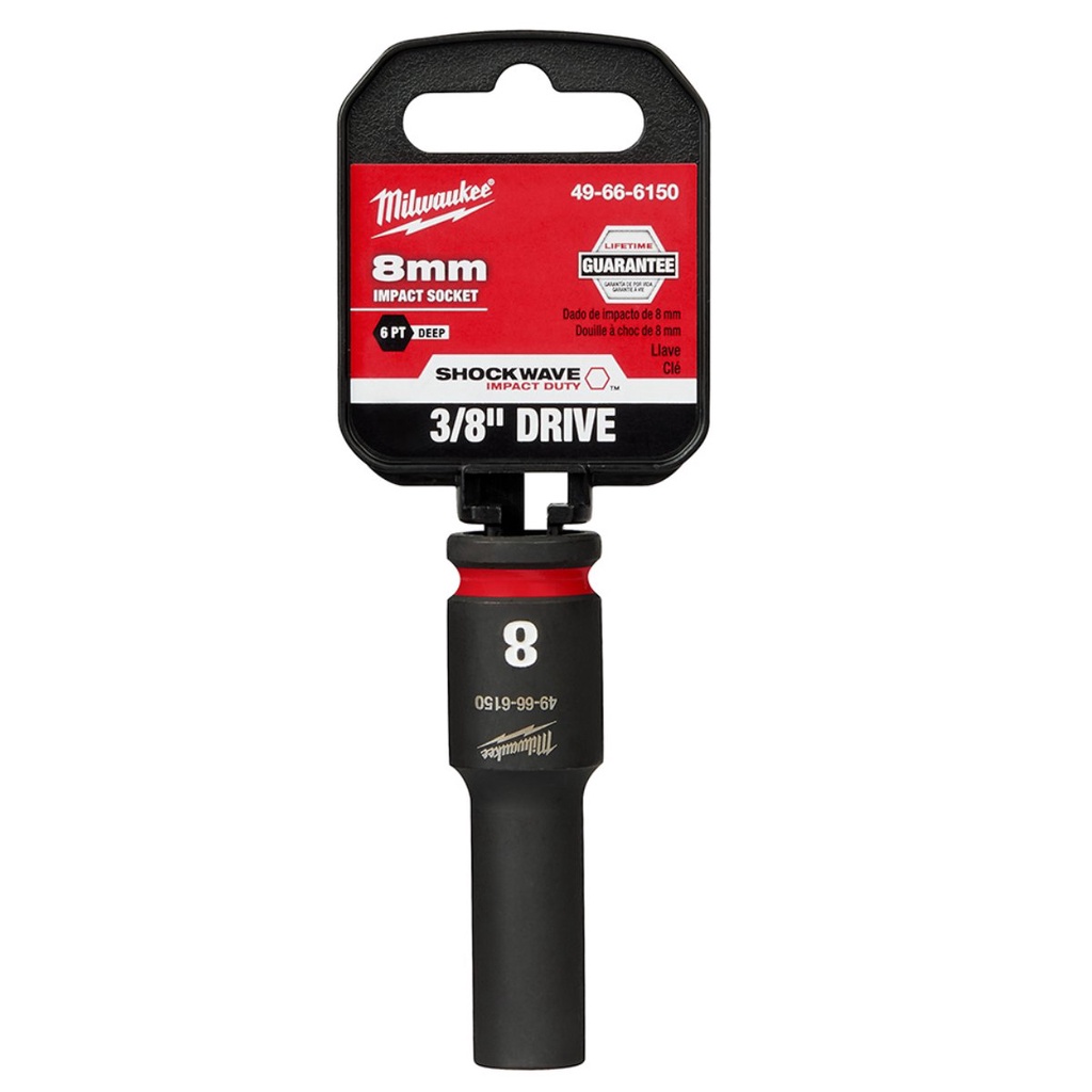 Soquete Impacto C C 3/8" X 08mm X 63mm 49-66-6150 Milwaukee