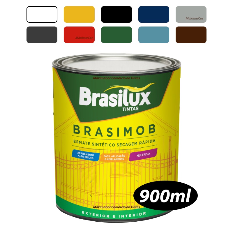 Tinta Esmalte para Metal e Madeira Brasilux Brasimob 900ML