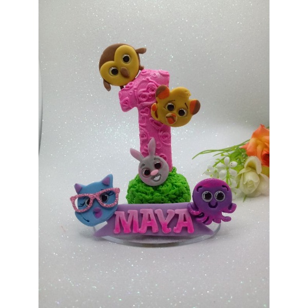 vela de biscuit personalizada bolo fofo /// encanto ////pequena sereia topo de bolo