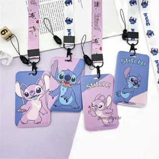 Porta-Cartões Disney Stitch Card Com Alça Para O Pescoço Proteção Do Certificado De Ônibus Controle De Acesso Saco De Cartão IC Acessórios De Encanto