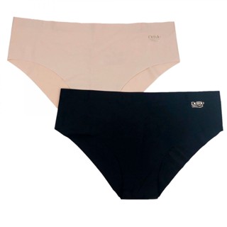Kit com 2 Calcinhas Larga Invisíveis Adulto Elastano DelRio