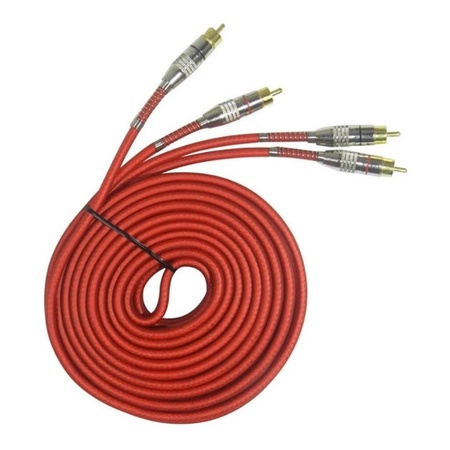Cabo Rca 5 metros Technoise Serie 400p Vermelho (Unidade) em Oferta na Shopee