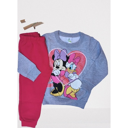 Conjunto Minie feminino moletom felpado inverno