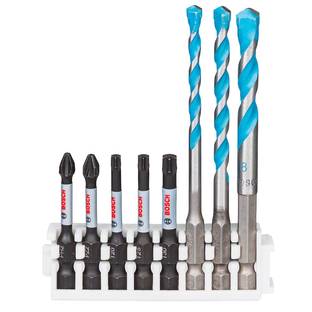 Kit de Pontas e Brocas Bosch Impact Control com 8 peças em Oferta na Shopee