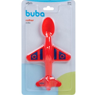 Colher Avião Para Bebê Vermelha 7288 - Buba em Oferta na Shopee