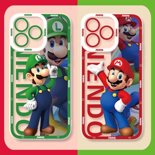 Estojo Para iphone 14 13 12 11 Pro Max 11 Concha Silicone Transparente Suave Olhos De Anjo Super Mario Square Proteção Da Câmera TPU À Prova De Choque