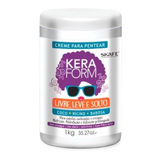Creme Para Pentear Skafe Keraform Livre, Leve E Solto 1Kg