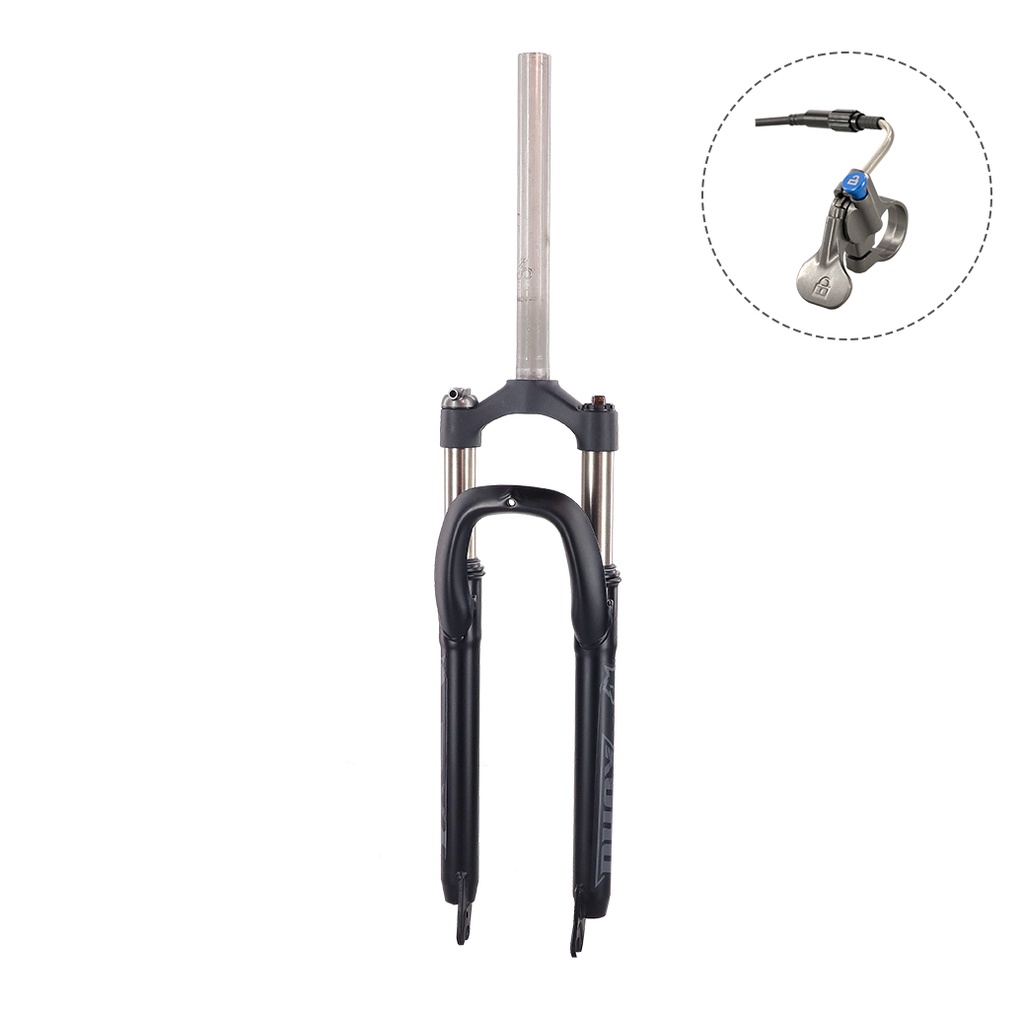 Suspensão Hidráulica Aro 29 de Aço First Rhox 100mm com Trava no Guidão