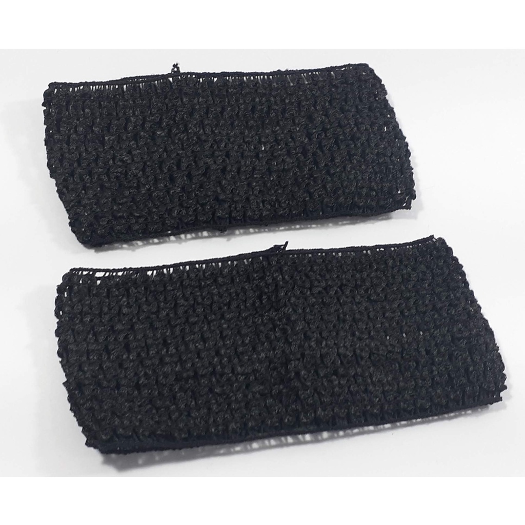 Faixa Elástico de Crochê Pra Cabelo Modelo Básico Preta