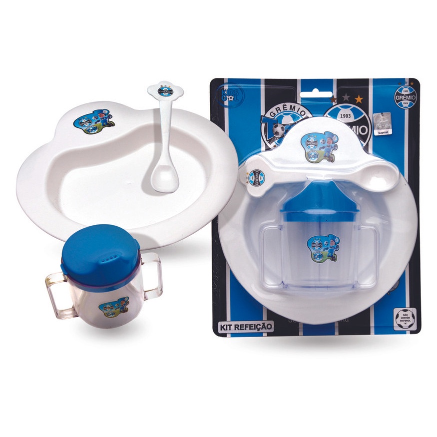 Conjunto Grêmio de Refeição Kids Gol Produto Oficial