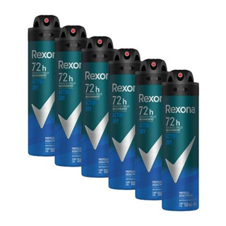 Kit 6 Desodorante Rexona Men Aerossol Antitranspirante Active 150ml