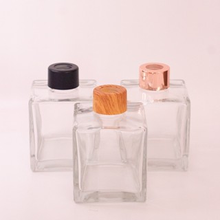 Frasco Vidro Cubo 250ml 28/410 - Cristal c/ Tampa