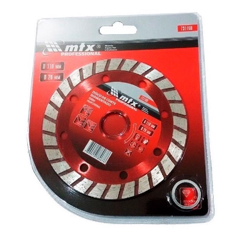 Disco Diamantado Turbo Corte 110 X 20mm Mtx em Oferta na Shopee
