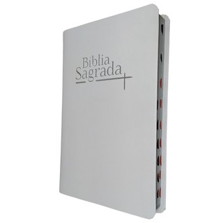 Biblia NVI Capa Luxo Branca Índice Lateral - Geográfica em Oferta na Shopee