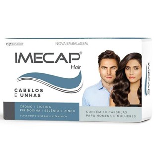 Imecap Hair Cabelos E Unhas Homens E Mulheres 60 Cápsulas