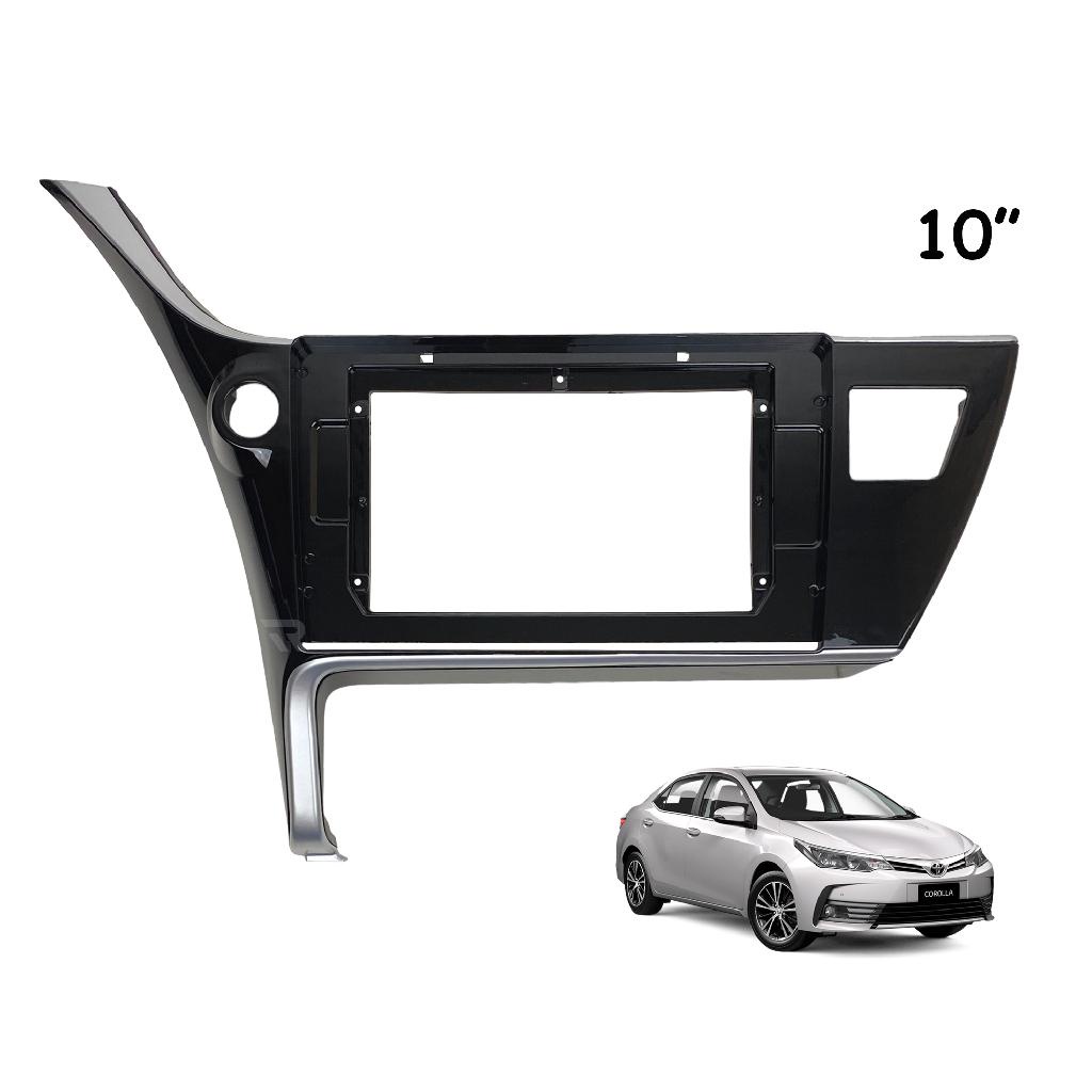 Moldura Painel DVD 2 Din MP5 Central Multimidia 10 Polegadas Toyota Corolla 2018 a 2019 Sem Relógio