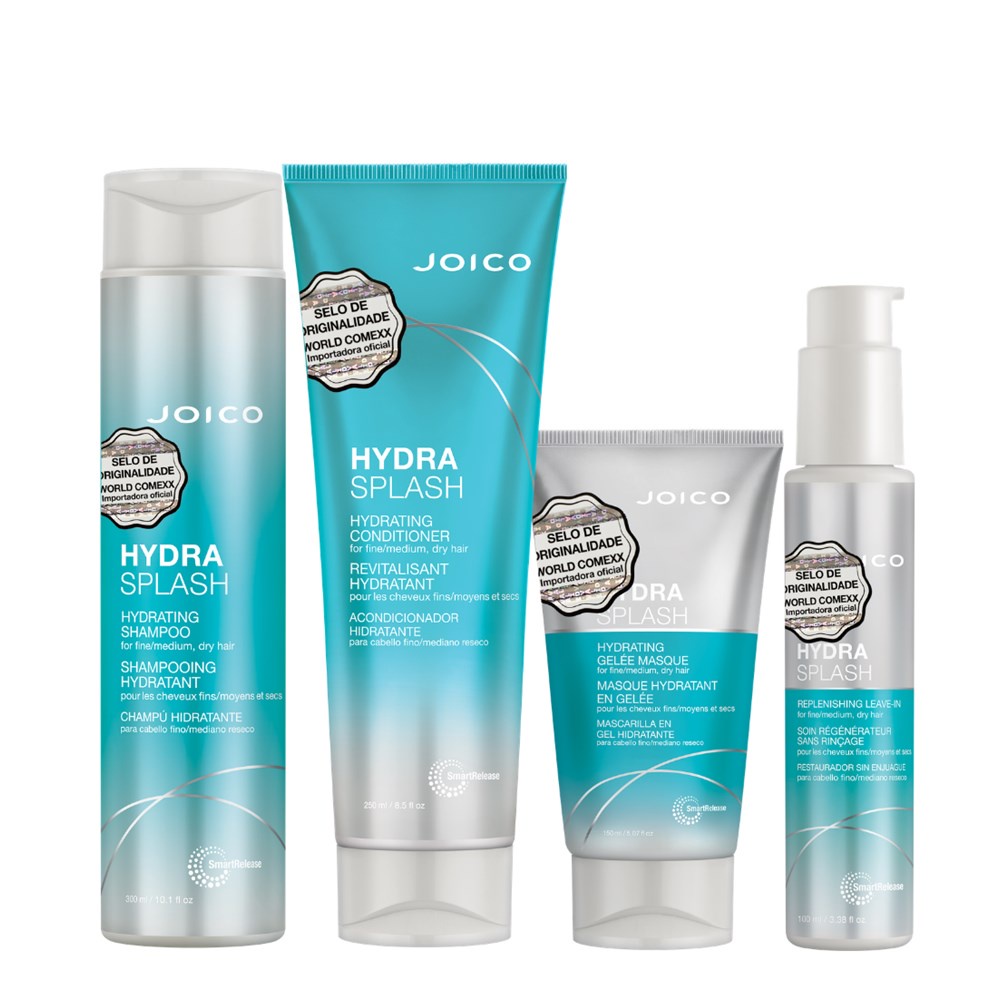 KIT JOICO HYDRA SPLASH - HIDRATAÇÃO COMPLETA E PROLONGADA EM CABELOS FINOS em Oferta na Shopee