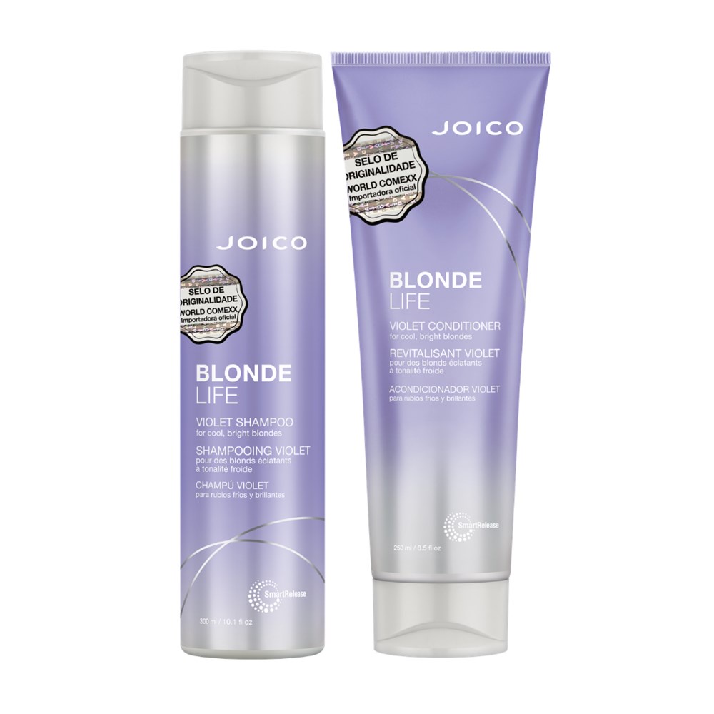 KIT JOICO VIOLET BLONDE LIFE PARA CABELOS LOIROS E GRIZALHOS AMARELADOS em Oferta na Shopee