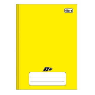 Caderno brochura capa dura 1/4 48 folhas D mais Amarelo Tilibra
