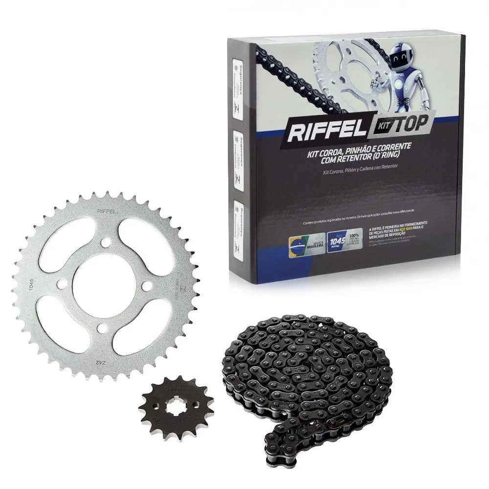 Kit Transmissão Relação Riffel Twister 250 -2008 C/ Retentor