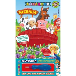 Aqua Book Animais da Fazenda em Oferta na Shopee
