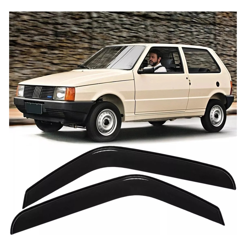 Calha De Chuva Defletor Fiat Uno 1984 1985 1986 1987 A 2003 2 Portas Fumê Ecoflex 40.003A