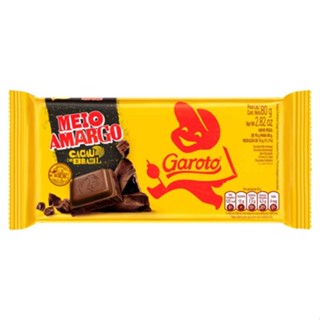 Chocolate Meio Amargo Garoto 80g