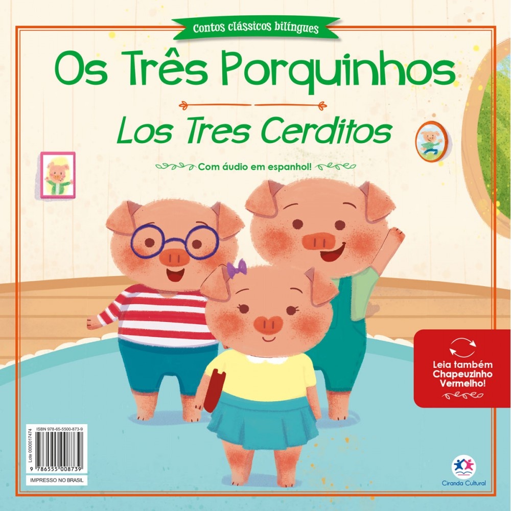 Livro Os três porquinhos e Chapeuzinho Vermelho em Oferta na Shopee