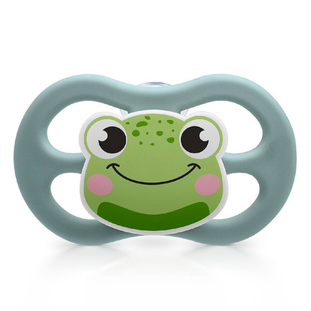 Chupeta Little Friends Bico de Silicone 6m+ Azul - Lillo - Mom & Baby