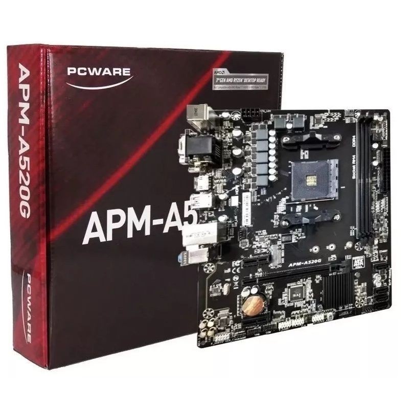 Placa Mae Pcware Apm-A520G Am4 Matx Ddr4