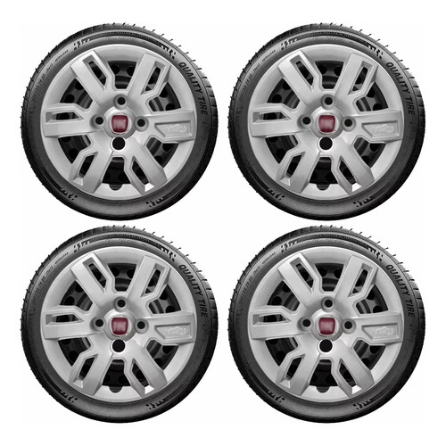 Jogo 4 Calotas Fiat Uno Way 13/15 Aro 13