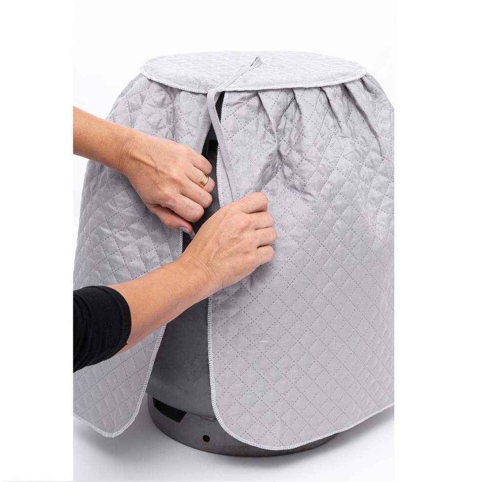 Capa em Tecido Matelada para Botijão de Gás 13kg - Cinza em Oferta na Shopee