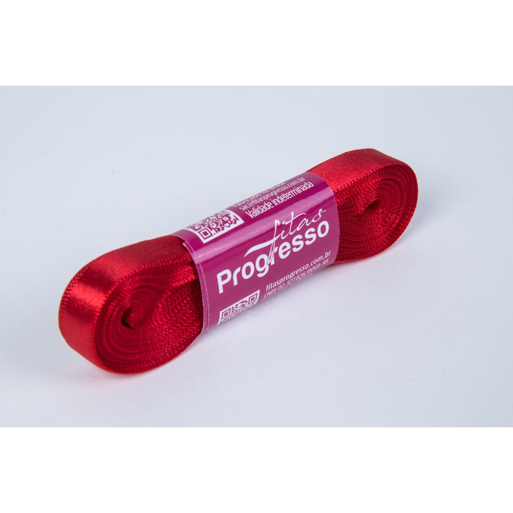 Fita de Cetim Vermelho Cor 209 - 01 unidade - Progresso - Ultra Embalagens em Oferta na Shopee