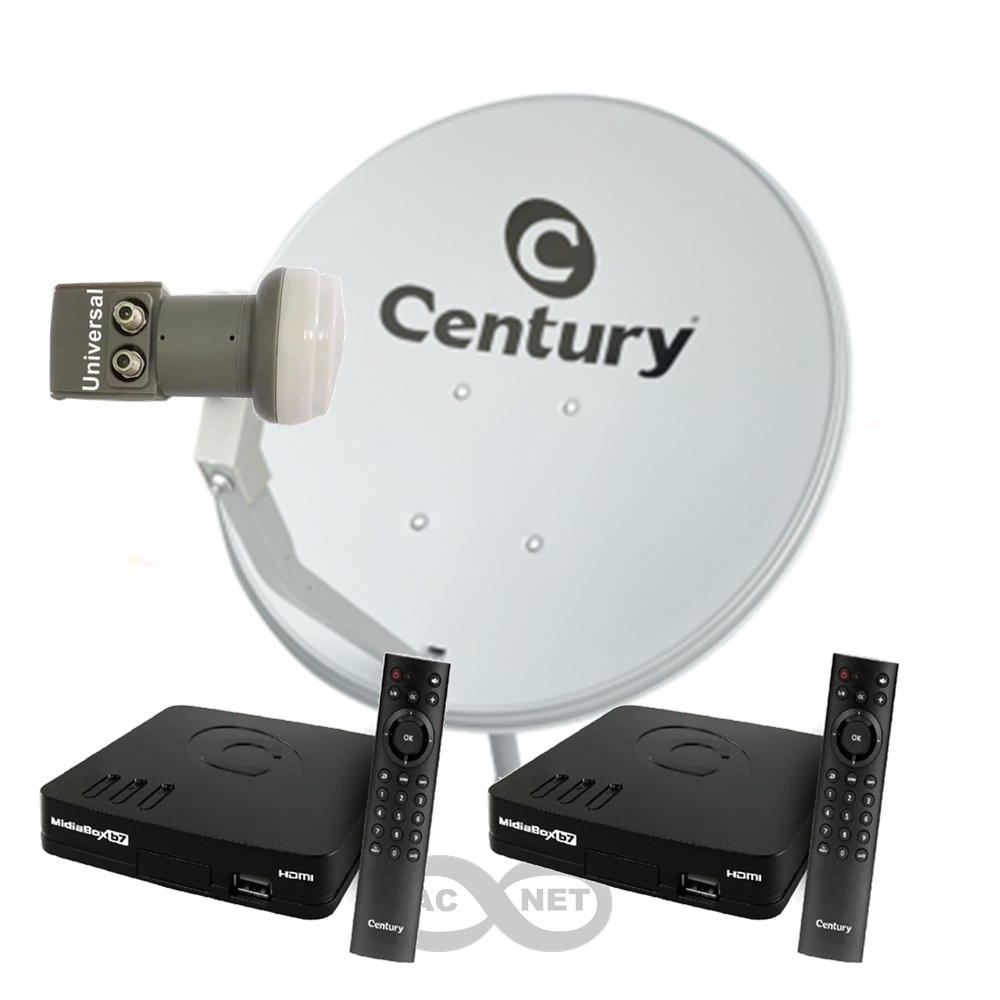 Antena Parabólica ku  com 2 Aparelhos B7 Century