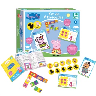 Kit de Atividades Educação Infantil Peppa Pig Jogo Memória Pintura Dominó Cordenação Brinquedo Educativo - Nig 0527 em Oferta na Shopee