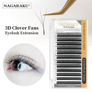 NAGARAKU 3D W 0.05CD Forma Natural Luz Suave Ventiladores Tecidos À Mão Com Extensões Automáticas De Cílios Falsos em Oferta na Shopee