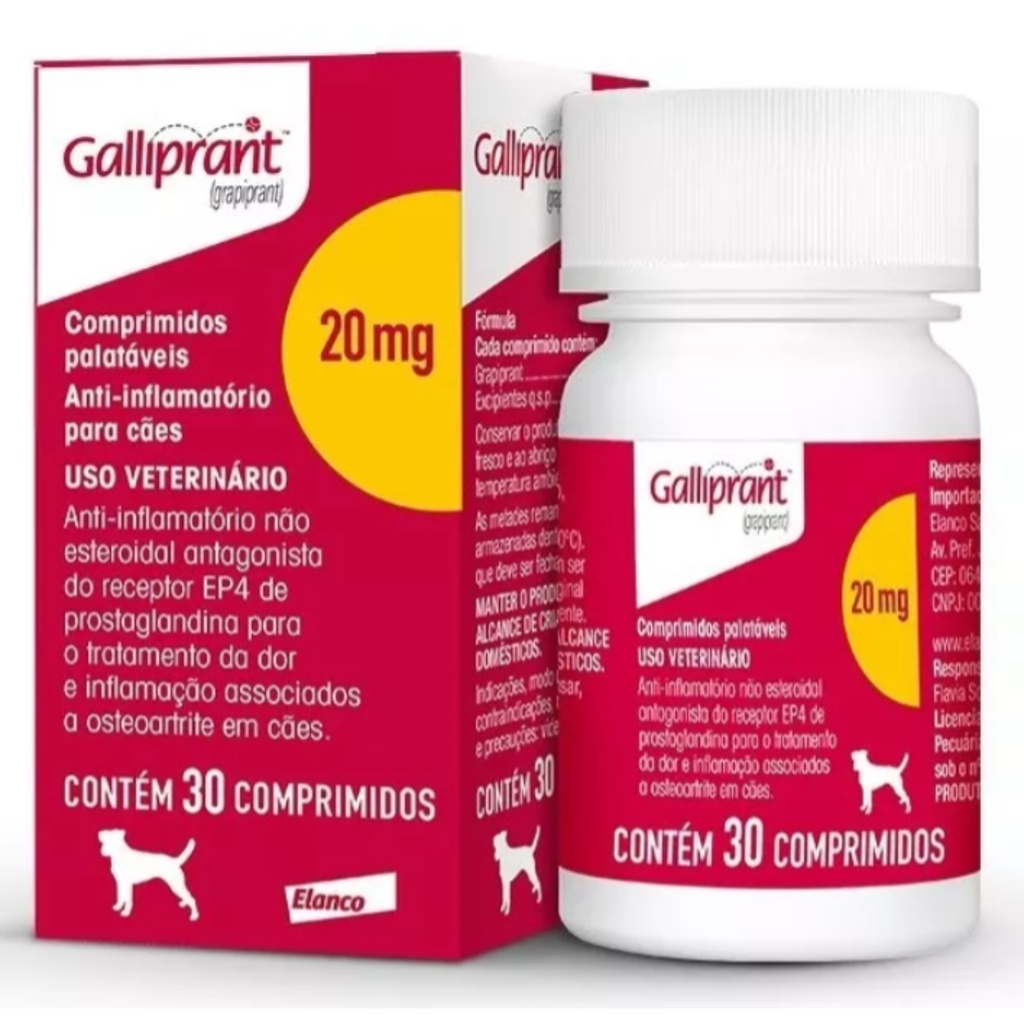 Anti inflamatório cães Galliprant 20mg 30 comprimidos em Oferta na Shopee