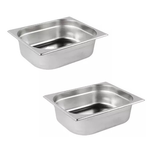 Cuba Gastronomica Gn 1/2 100mm Inox Rechaud Buffet Kit 2 Pcs