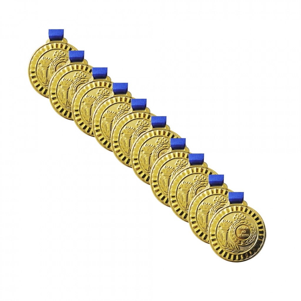 Kit Medalha Gedeval Mini 29mm 10 Unidades Campeonato Esporte Futebol