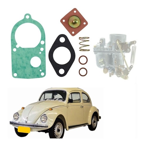 Kit Junta + Diafragma Carburador Simples Fusca Brasilia Komb em Oferta na Shopee
