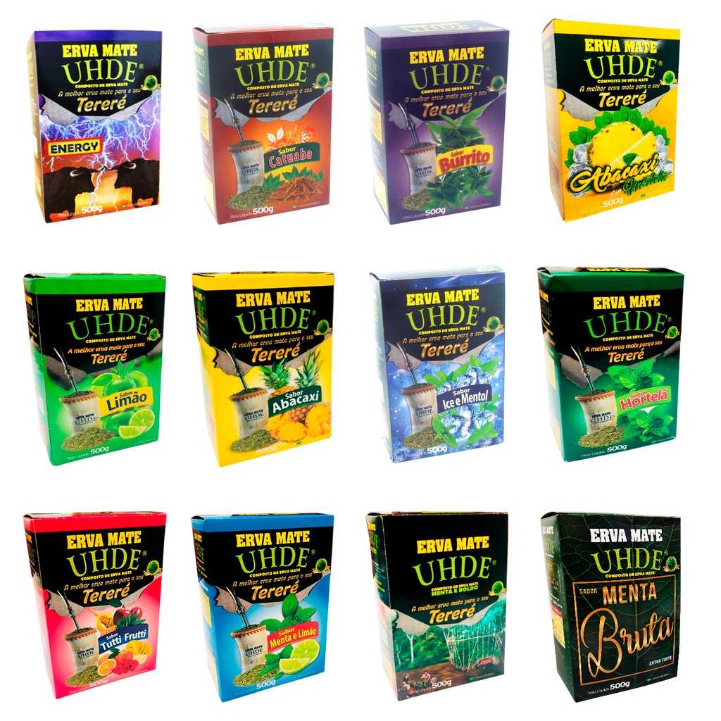 Erva Mate Tereré Sem Açúcar 500g UHDE Escolha os Sabores