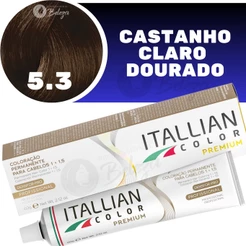 Coloraçao Itallian Color 5.3 (25) Castanho Claro Dourado