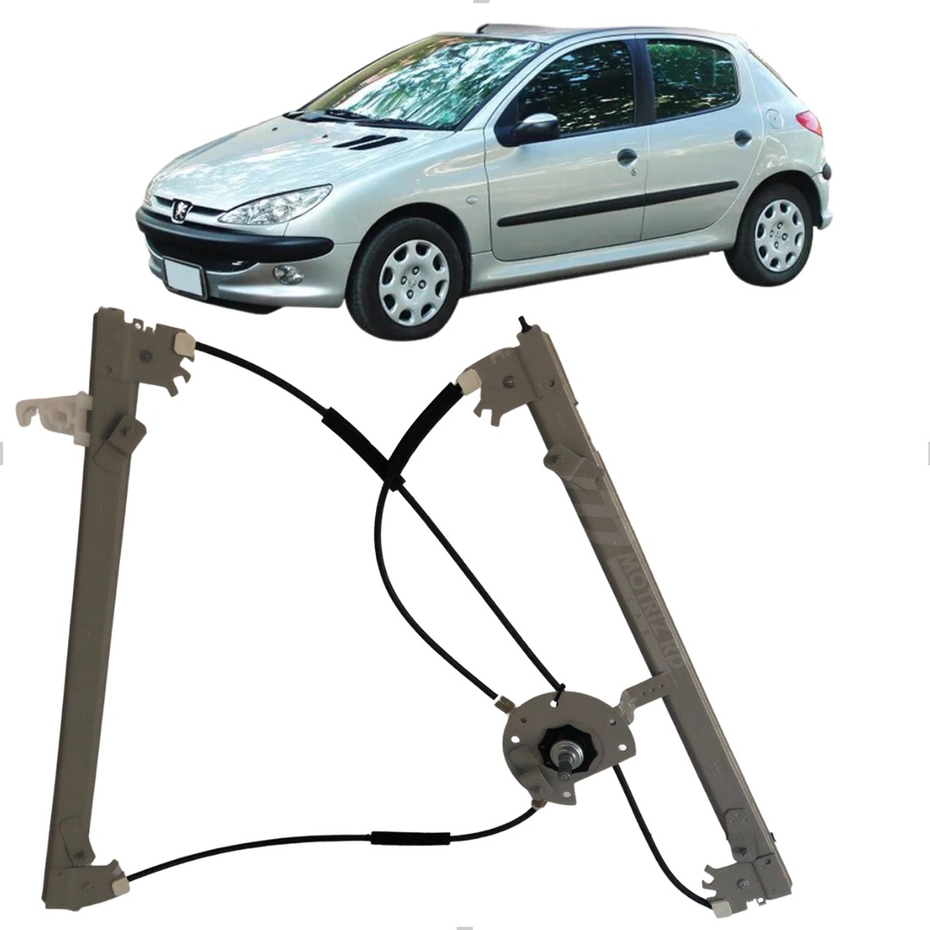 Máquina Vidro Peugeot 206 Dianteira Lado Esquerdo 4 Portas