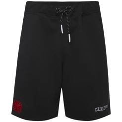 Bermuda Vasco Kappa Moletom Confort Preta Masculina Oficial
