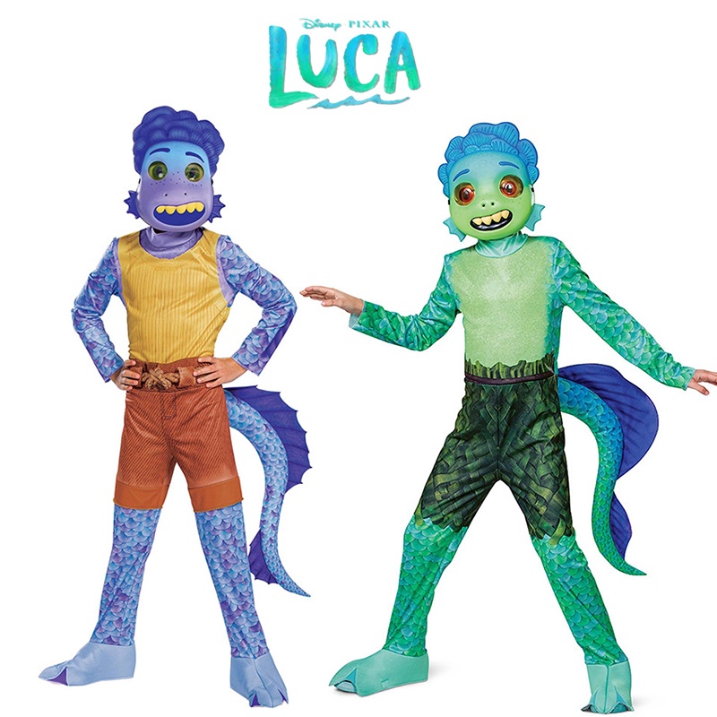 Fantasia Disney Luca Cosplay Alberto Verão Bom Amigo Uniforme Fantasia de Festa de Carnaval de Halloween para Crianças C