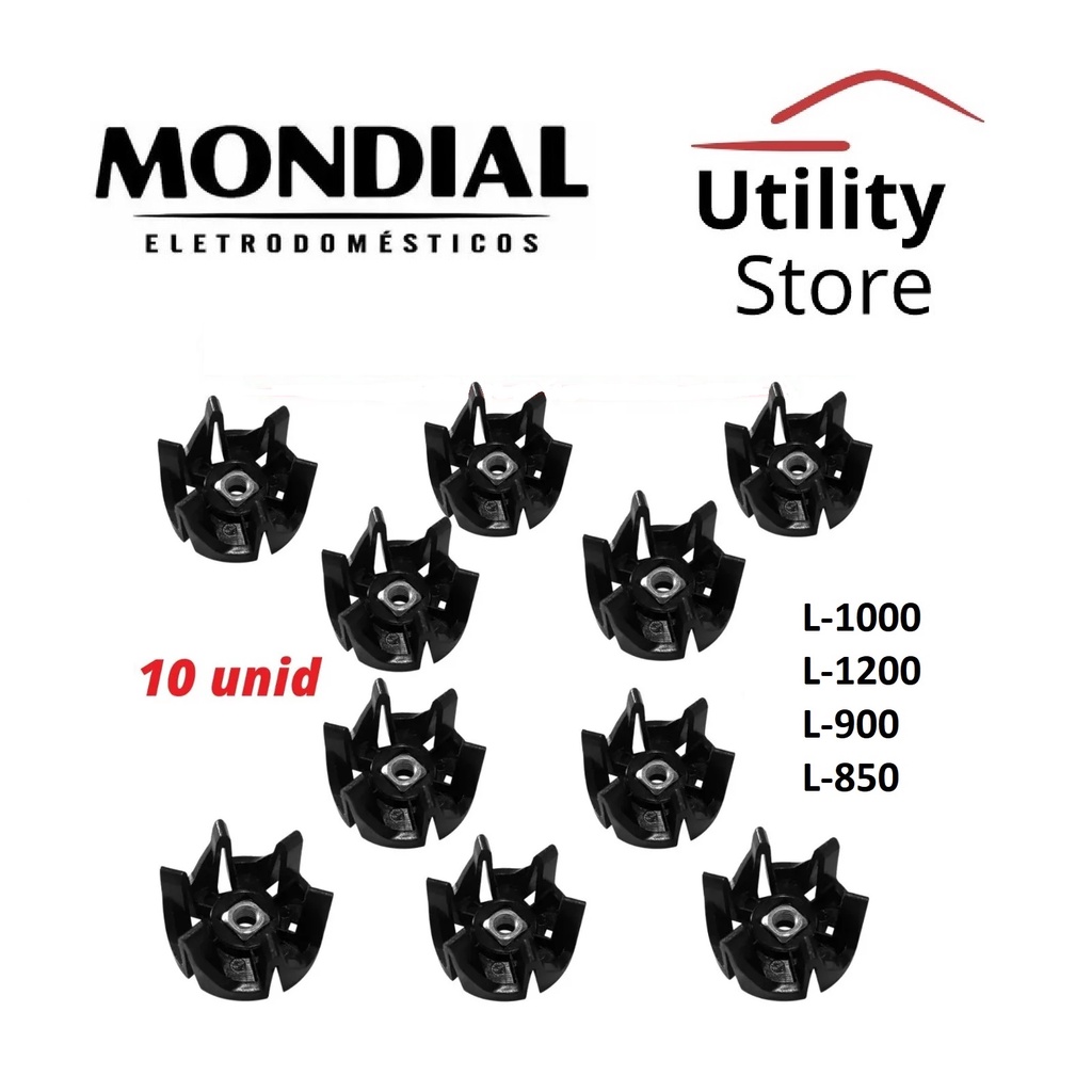 KIT com 10 Arrastes copo liquidificador Mondial L-1000 L-1200 L-900 L-850