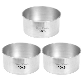 Kit 3 (TRES) Forma Assadeira Bolo Meme BENTO Cake 10 x 5 cm Alumínio Fundo Fixo  - J46CR em Oferta na Shopee