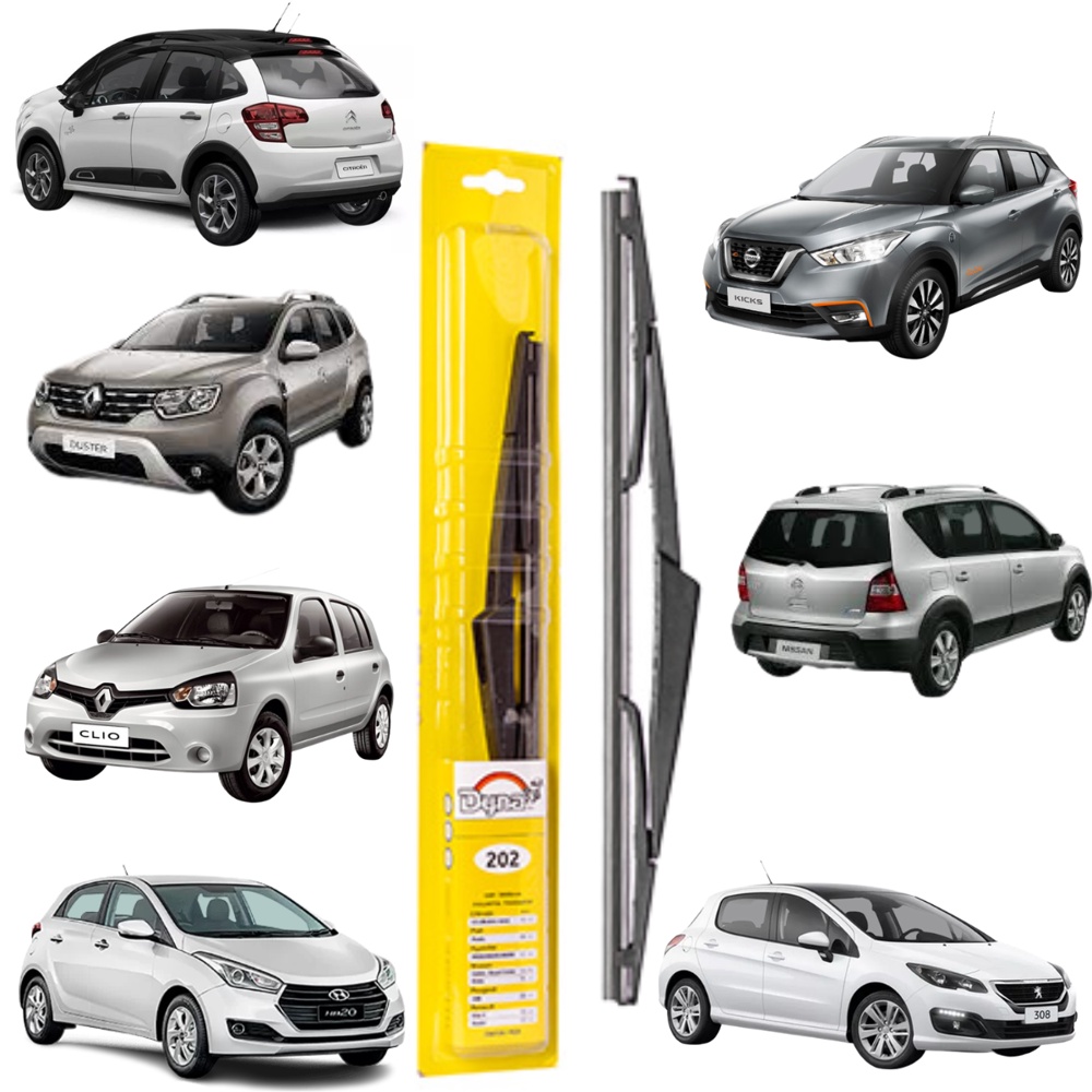 Palheta Limpador Parabrisa Traseiro Novo C3 Clio Duster Livina Kicks HB20 308 Dyna 202 em Oferta na Shopee