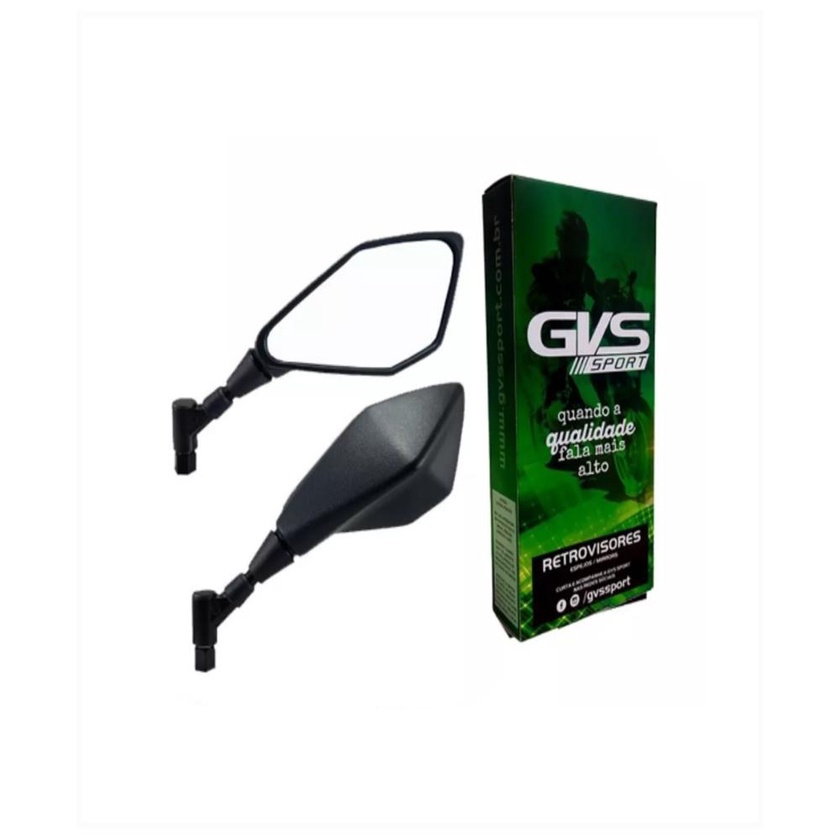 Par Retrovisor Gvs Kawasaki Z400 Haste 360o Rosca Honda em Oferta na Shopee