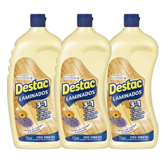 Kit com 3 Limpadores Destac Laminado Flores e Lavanda 750Ml
